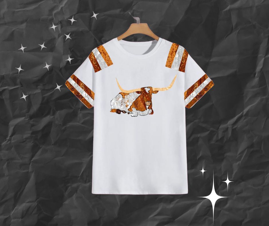 Texas Laying Steer Tee - Adult