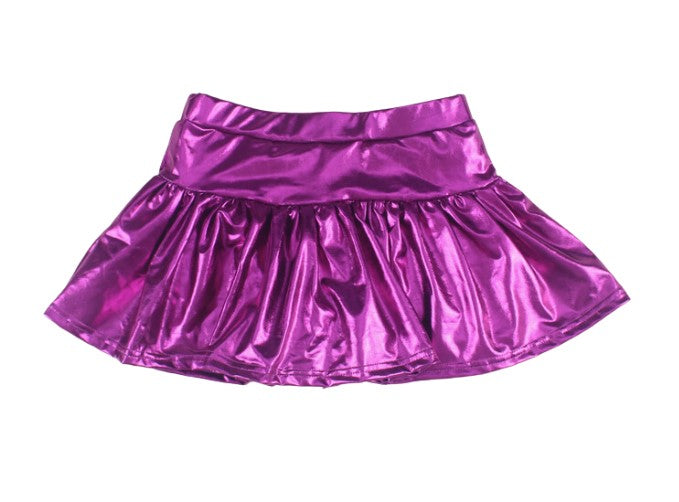 Purple Metallic Skort