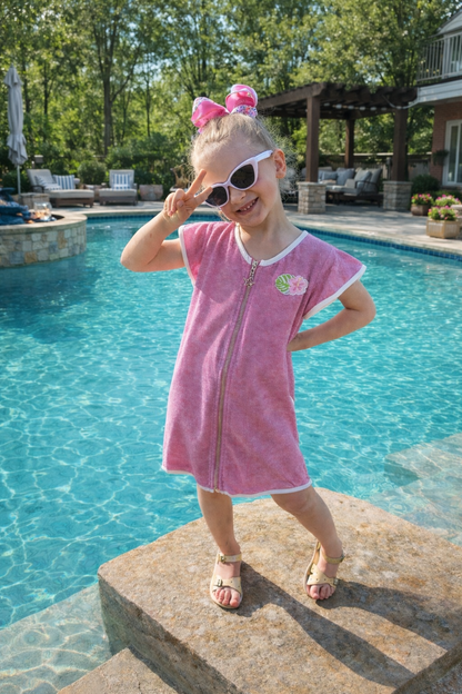 Pink Terry Cloth Swim Cover-Up