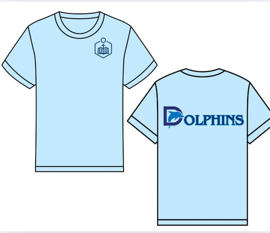 St. Anthony Dry-Fit Blue Dolphin Spirit Shirt- Boy's