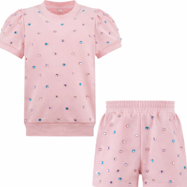 Pink Crystal Matching Set