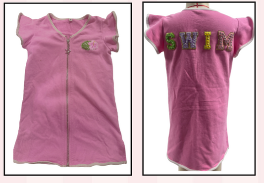 Pink Terry Cloth Swim Cover-Up