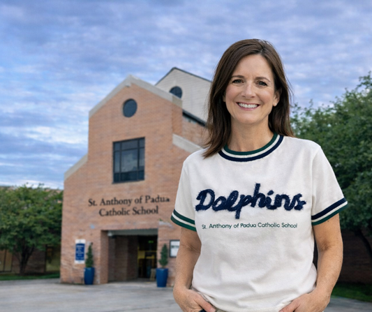 St Anthony Dolphins Tinsel Top - Adult